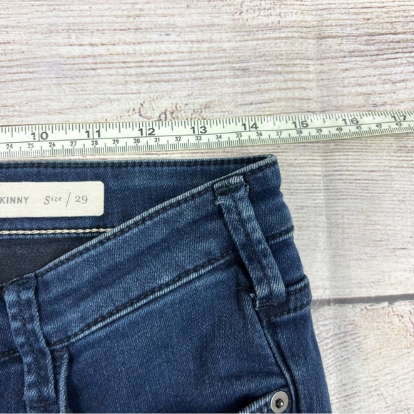 Pilcro and the Letterpress Mid Rise Skinny Dark Wash Front Seam Jeans Size 29 - Picture 9 of 11